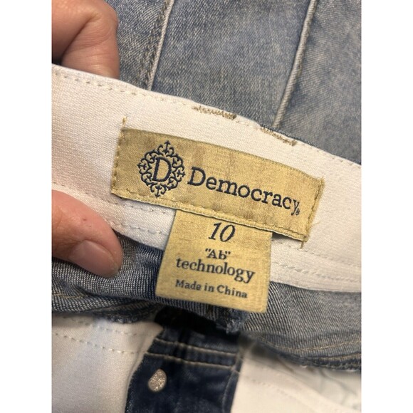 Democracy Jeans Women's Size 10 Blue "Ab" Technology Skinny Cropped Denim Jeans - Picture 3 of 6